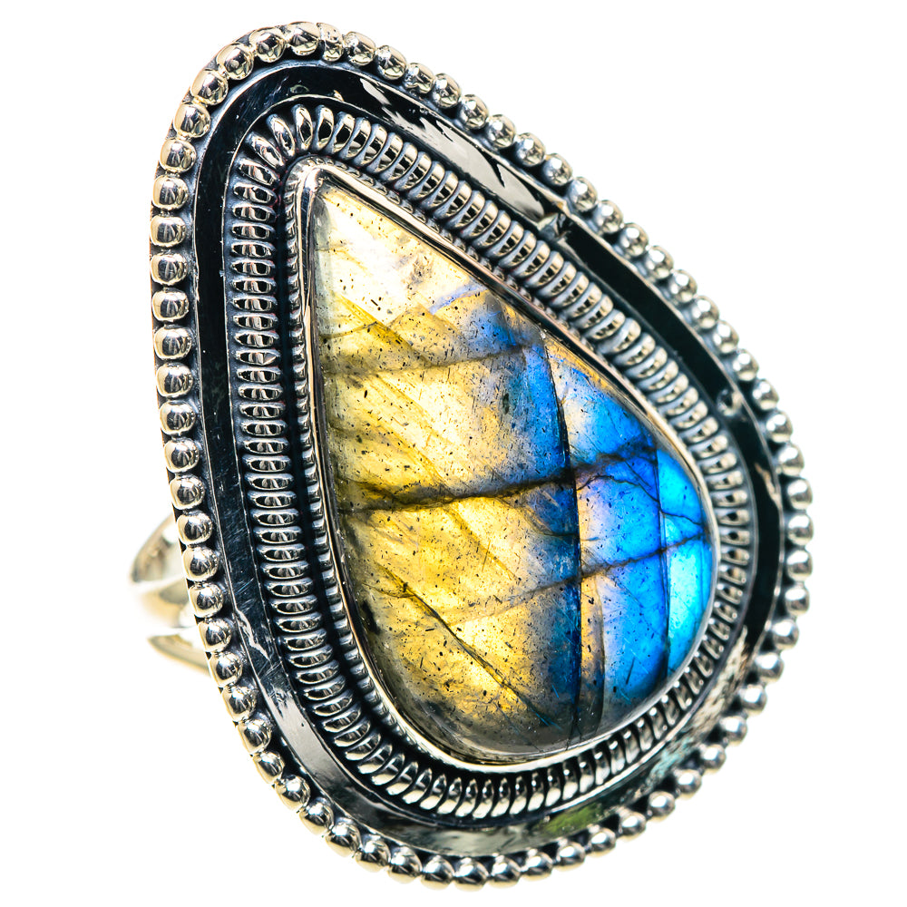 Labradorite Rings handcrafted by Ana Silver Co - RING93593