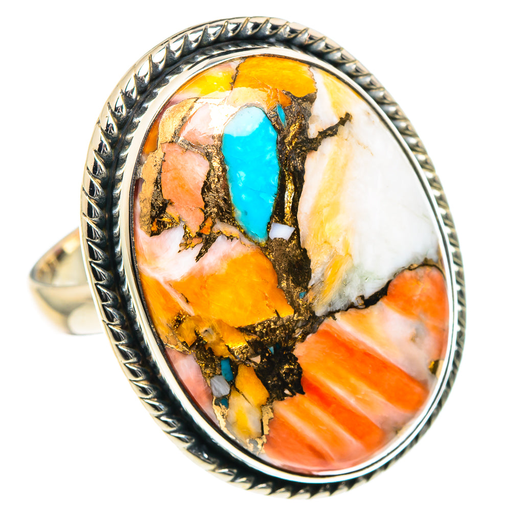 Spiny Oyster Turquoise Rings handcrafted by Ana Silver Co - RING93628