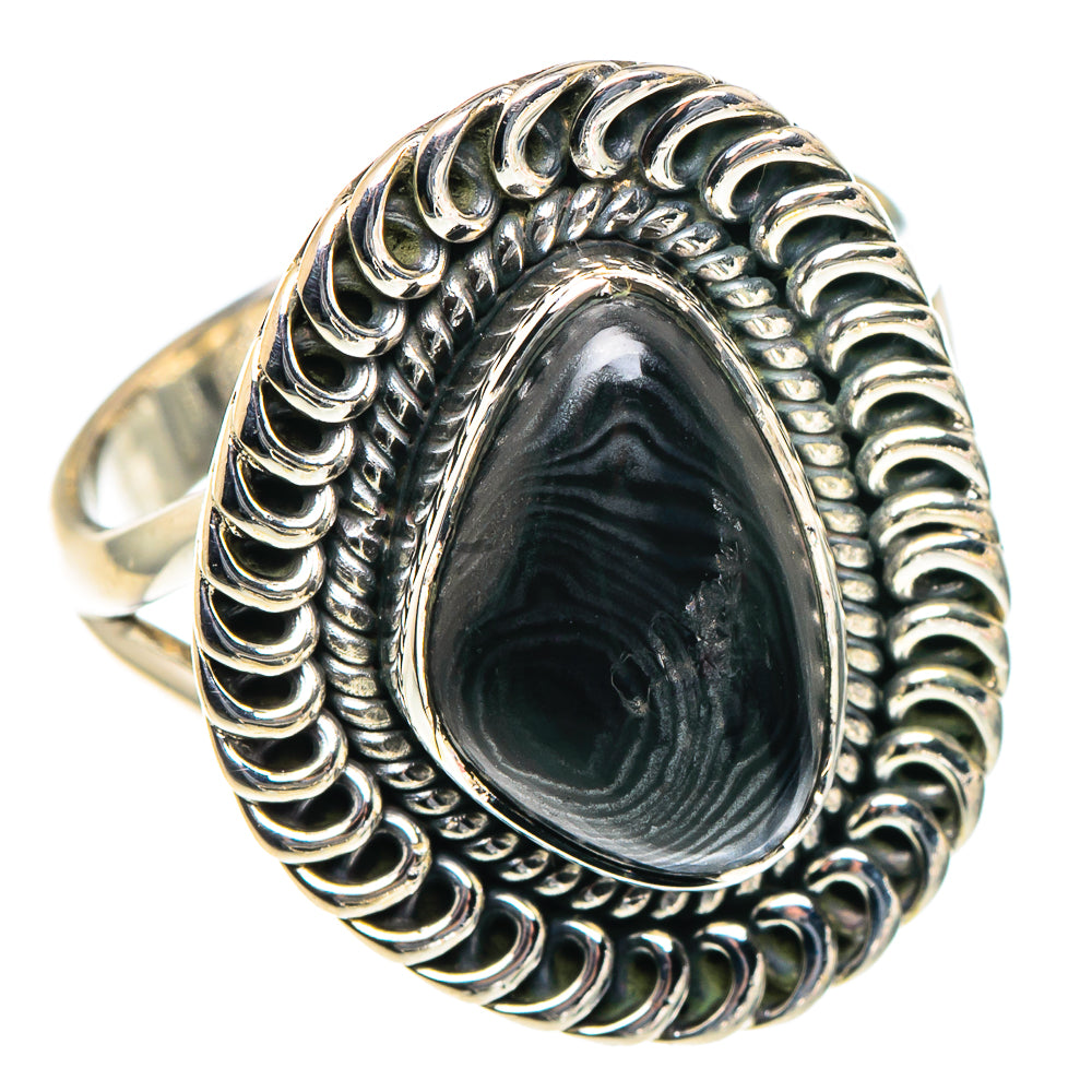 Psilomelane Rings handcrafted by Ana Silver Co - RING93680 - Photo 2
