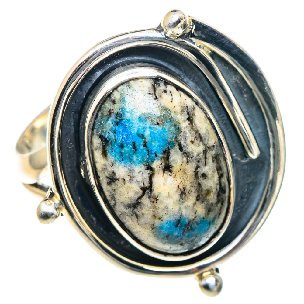 K2 Blue Azurite Rings handcrafted by Ana Silver Co - RING93713