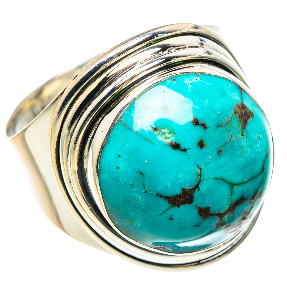Tibetan Turquoise Rings handcrafted by Ana Silver Co - RING93742