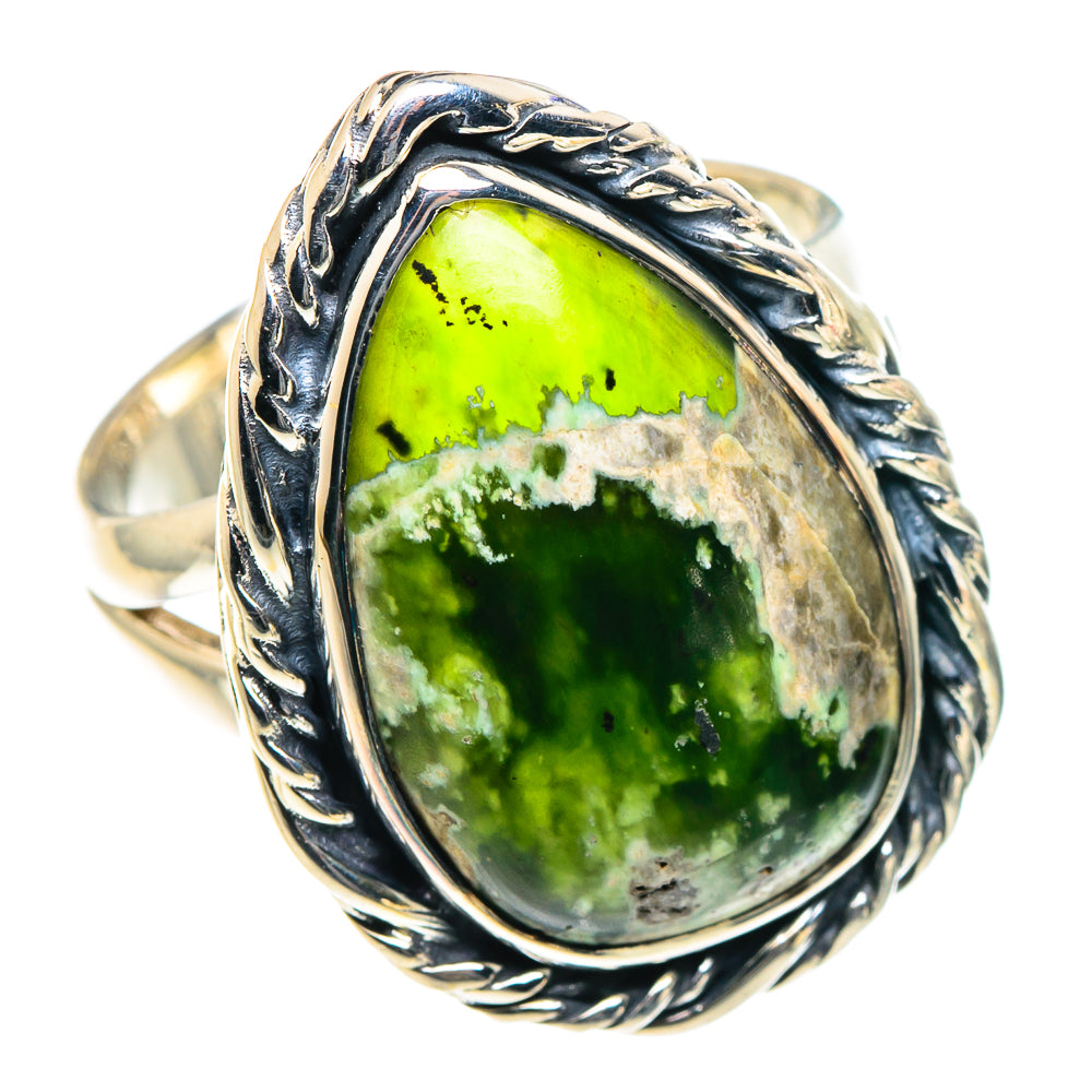 Australian Green Opal Rings handcrafted by Ana Silver Co - RING93766