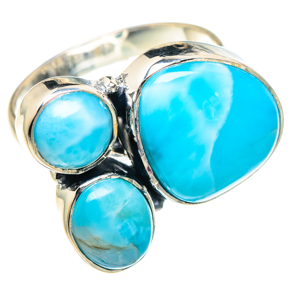 Larimar Rings handcrafted by Ana Silver Co - RING93804