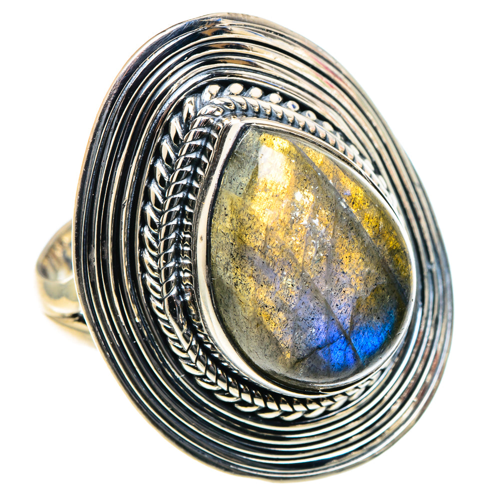 Labradorite Rings handcrafted by Ana Silver Co - RING93835 - Photo 2