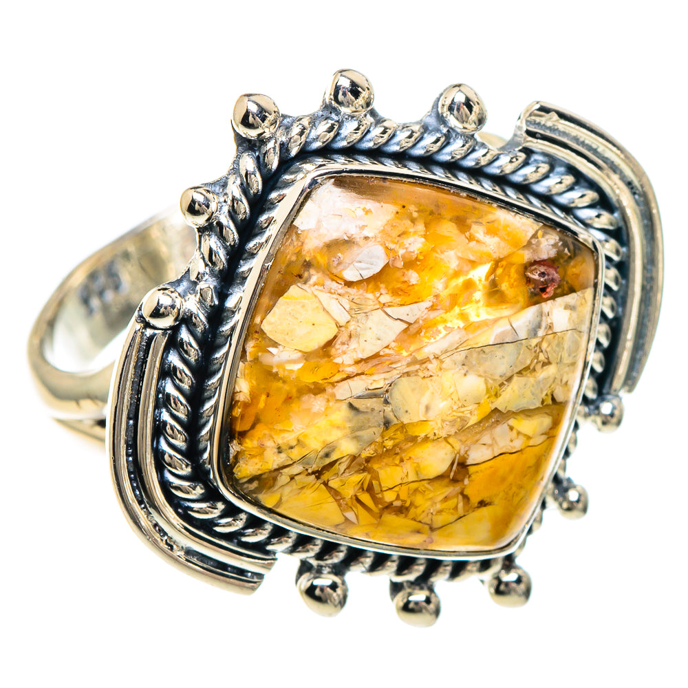 Brecciated Mookaite Rings handcrafted by Ana Silver Co - RING93991 - Photo 2
