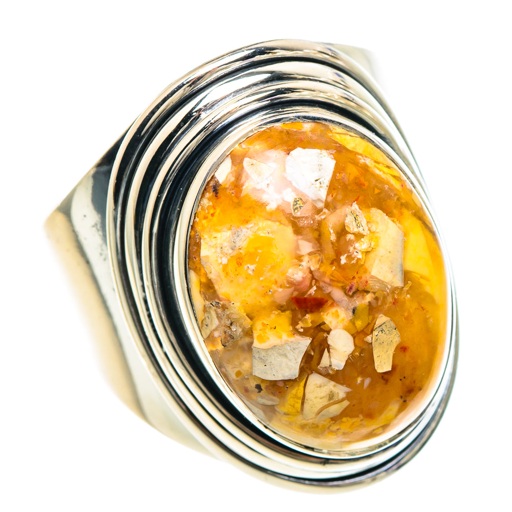 Brecciated Mookaite Rings handcrafted by Ana Silver Co - RING94013