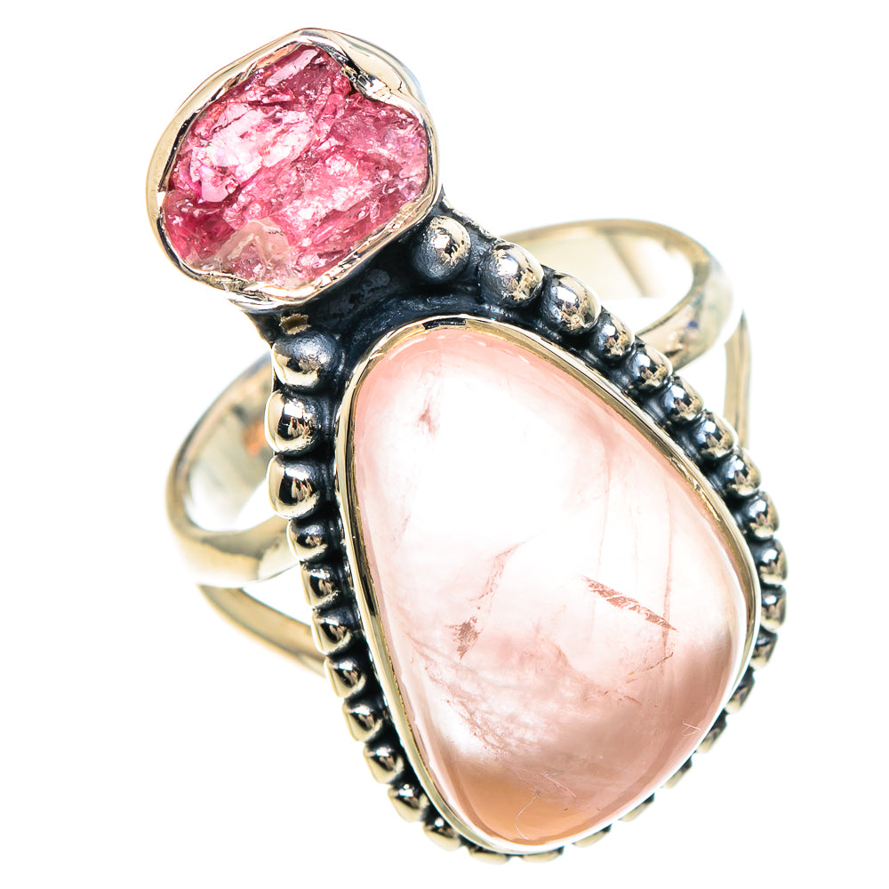 Rose Quartz Rings handcrafted by Ana Silver Co - RING94015