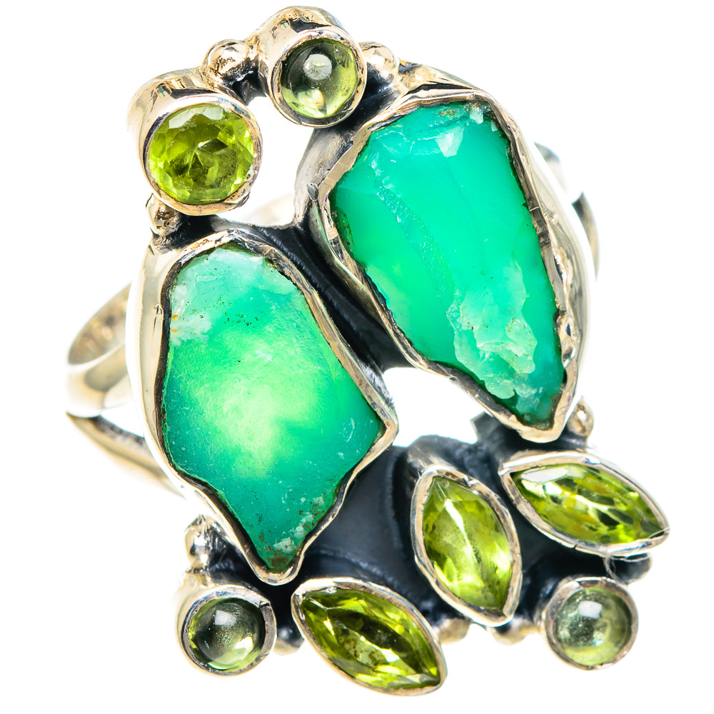Chrysoprase Rings handcrafted by Ana Silver Co - RING94026