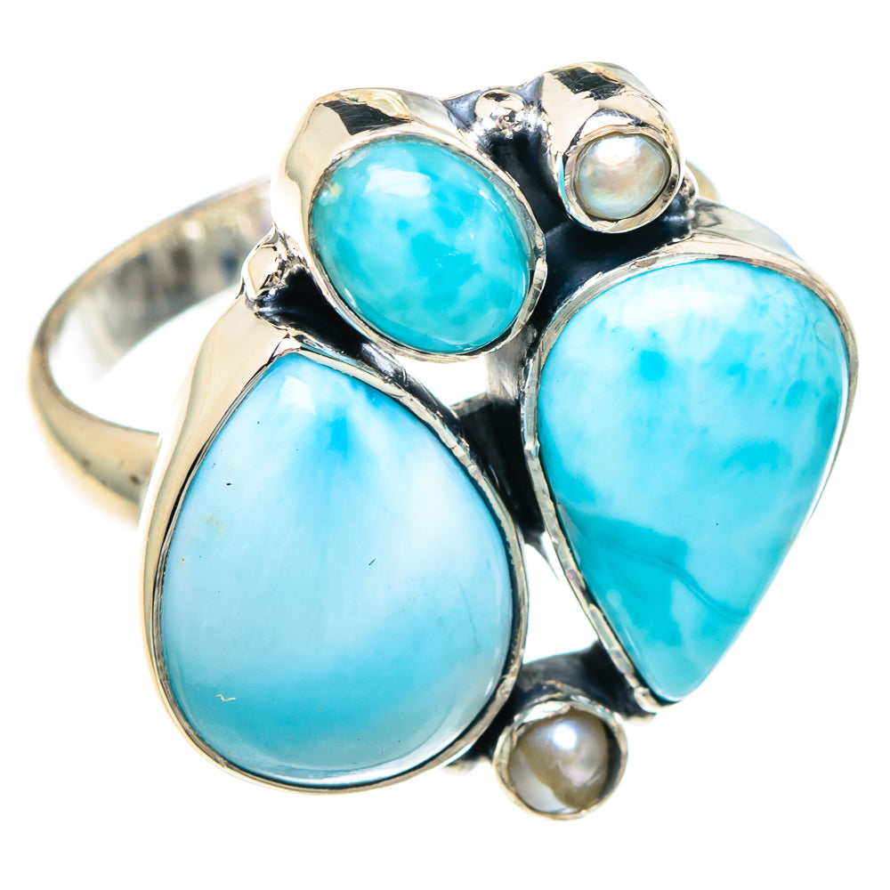 Larimar Rings handcrafted by Ana Silver Co - RING94034