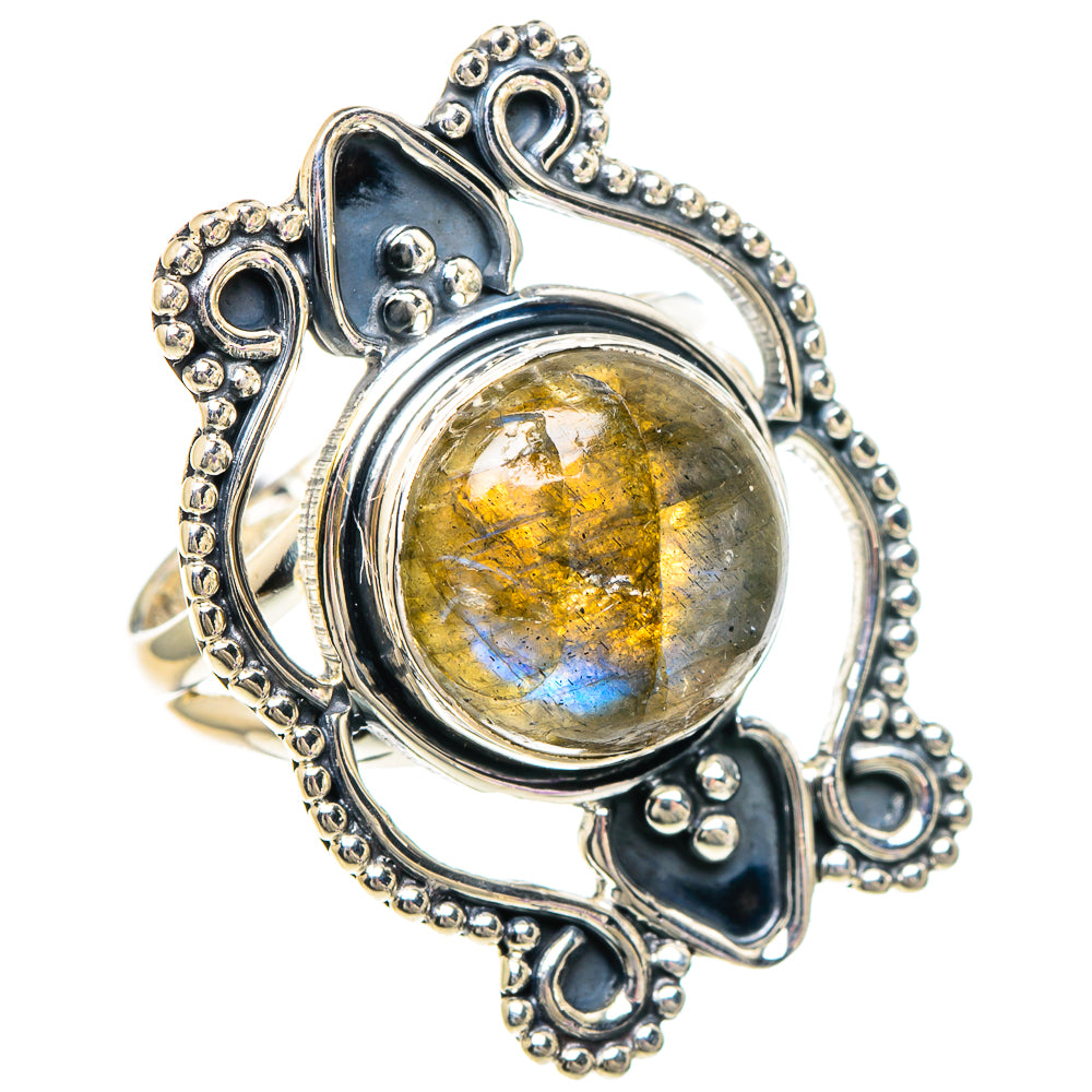 Labradorite Rings handcrafted by Ana Silver Co - RING94035