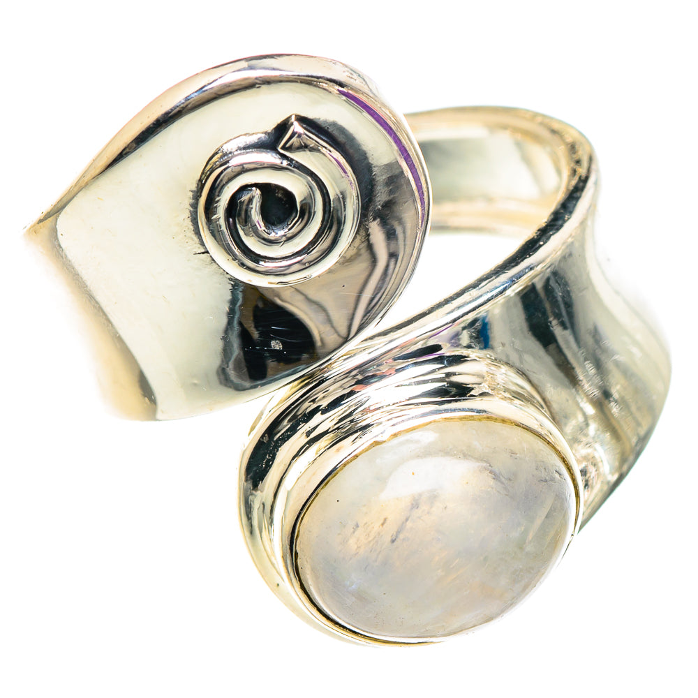 Rainbow Moonstone Rings handcrafted by Ana Silver Co - RING94050