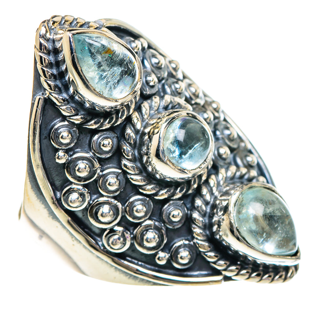 Aquamarine Rings handcrafted by Ana Silver Co - RING94062