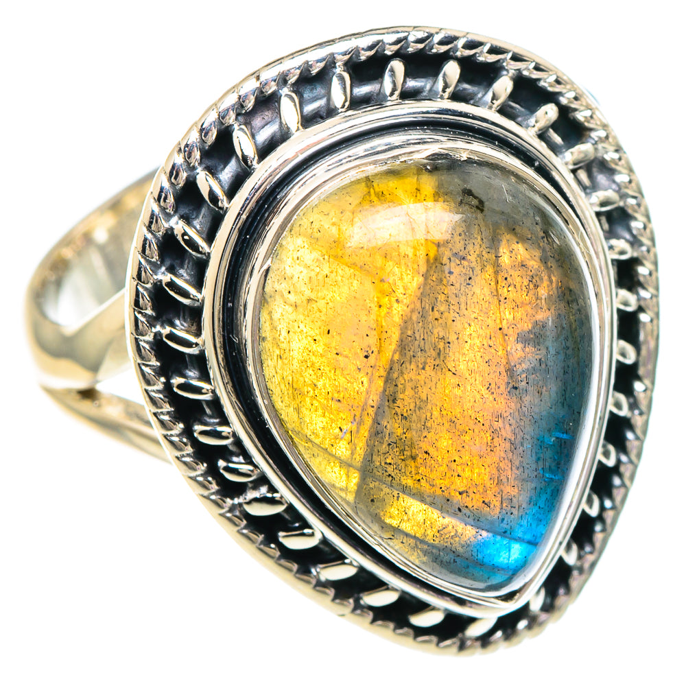Labradorite Rings handcrafted by Ana Silver Co - RING94063