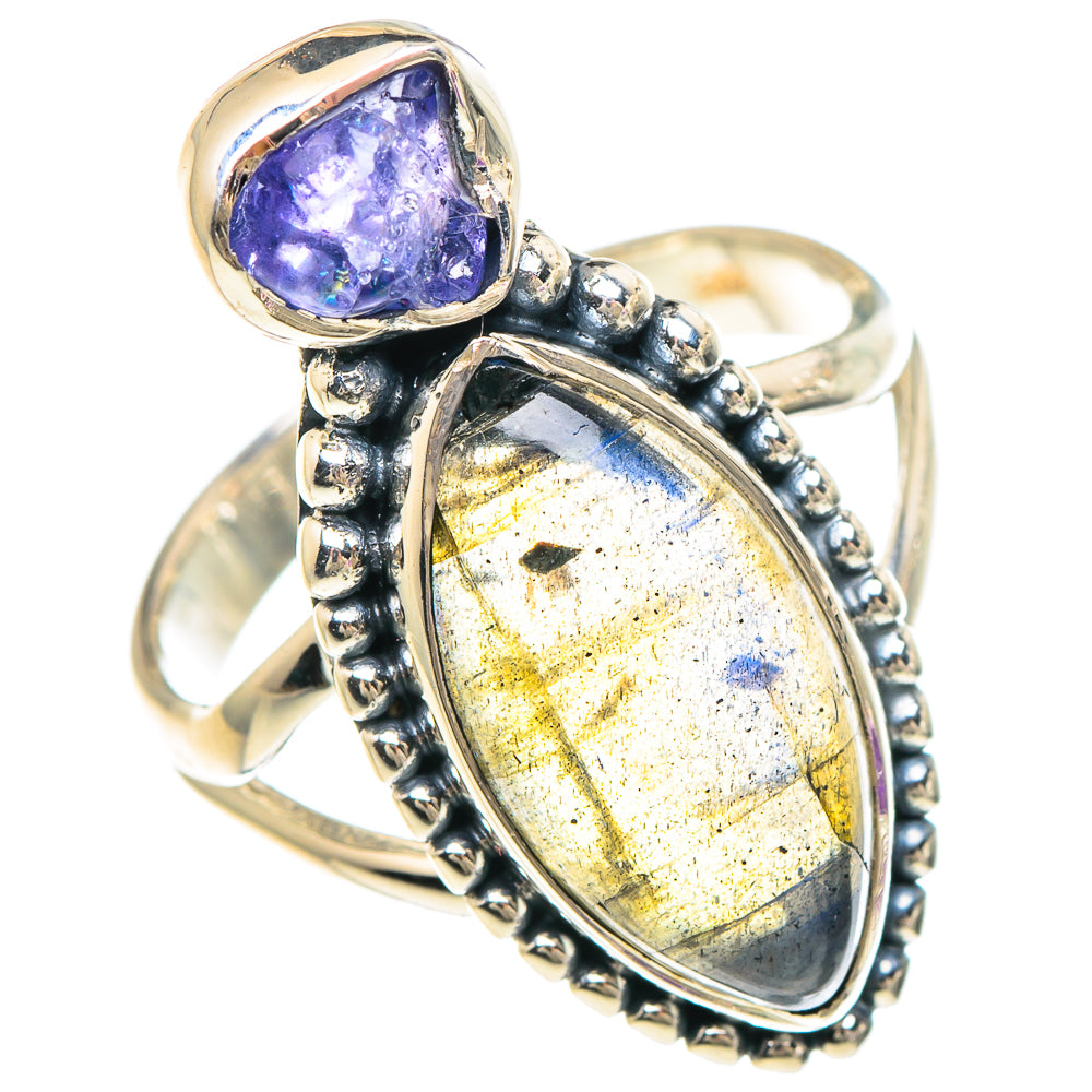 Labradorite Rings handcrafted by Ana Silver Co - RING94065