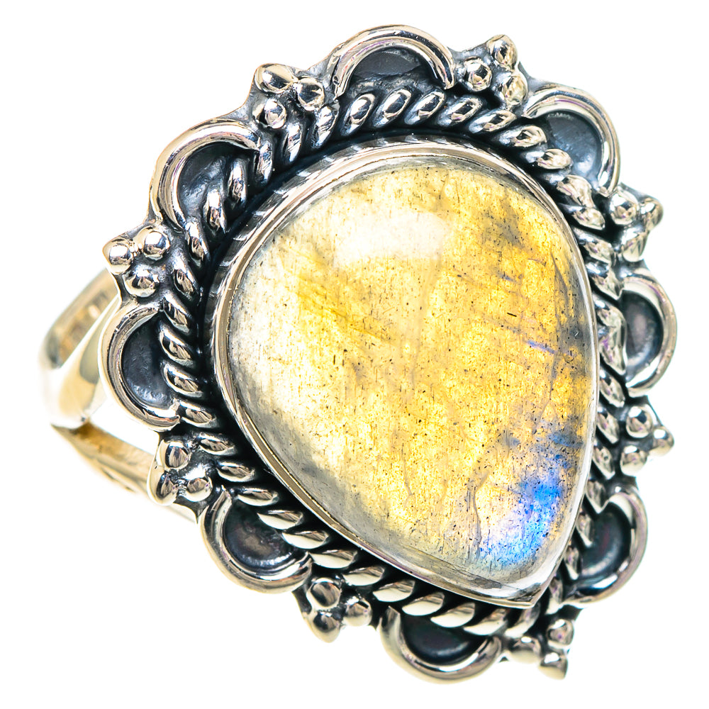 Labradorite Rings handcrafted by Ana Silver Co - RING94068