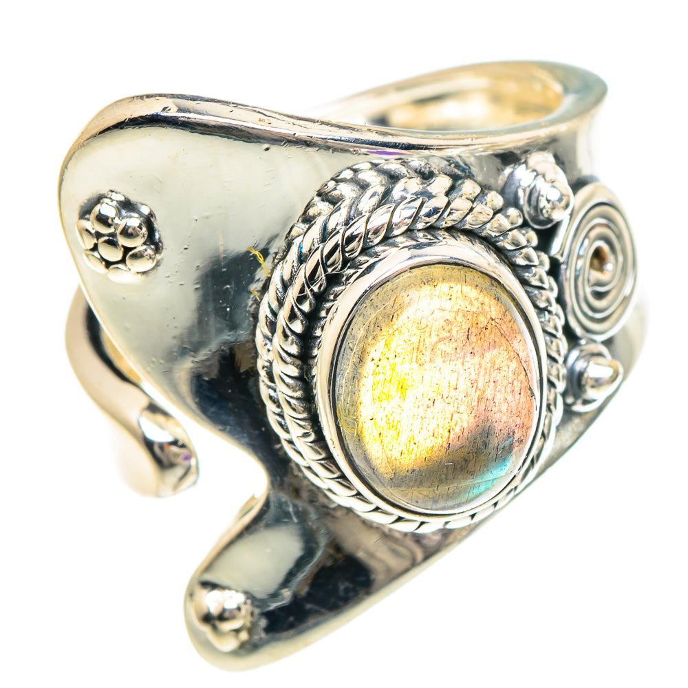 Labradorite Rings handcrafted by Ana Silver Co - RING94085