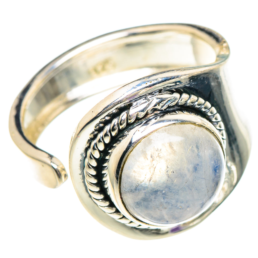 Rainbow Moonstone Rings handcrafted by Ana Silver Co - RING94096