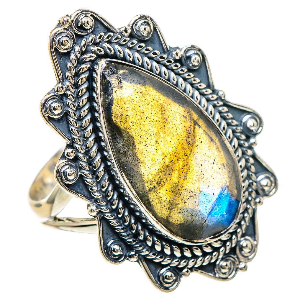 Labradorite Rings handcrafted by Ana Silver Co - RING94157
