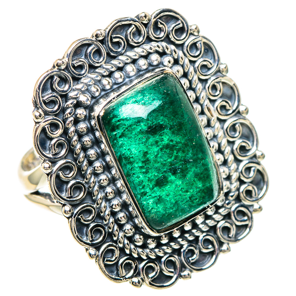 Green Aventurine Rings handcrafted by Ana Silver Co - RING94243 - Photo 2