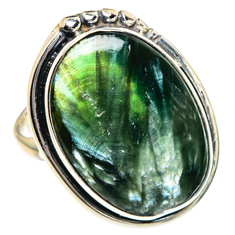 Seraphinite Rings handcrafted by Ana Silver Co - RING94283