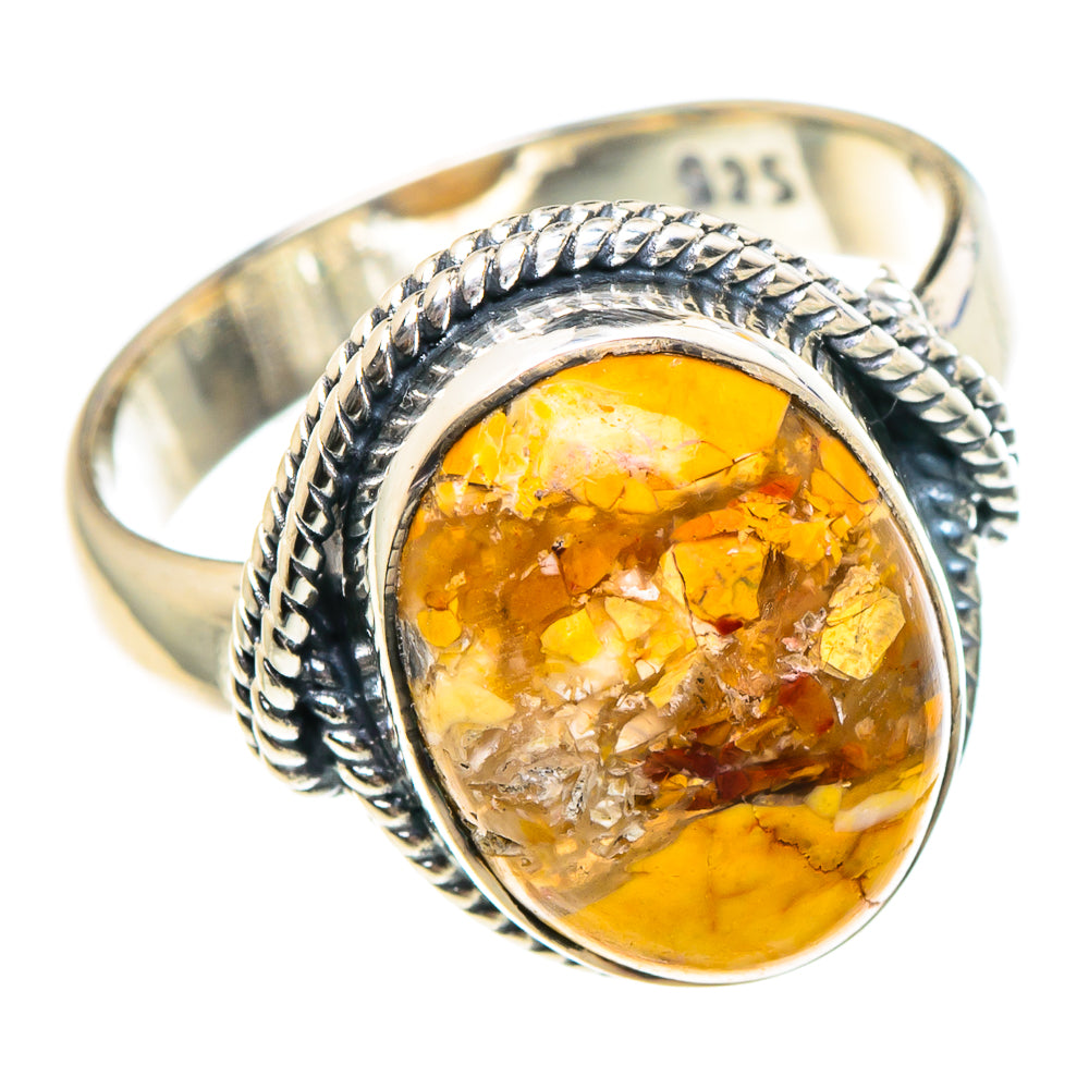 Brecciated Mookaite Rings handcrafted by Ana Silver Co - RING94365