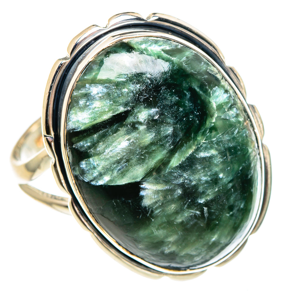 Seraphinite Rings handcrafted by Ana Silver Co - RING94506