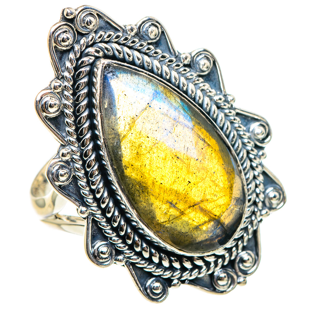 Labradorite Rings handcrafted by Ana Silver Co - RING94538
