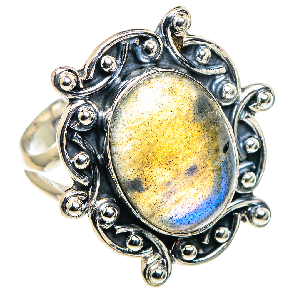 Labradorite Rings handcrafted by Ana Silver Co - RING94554