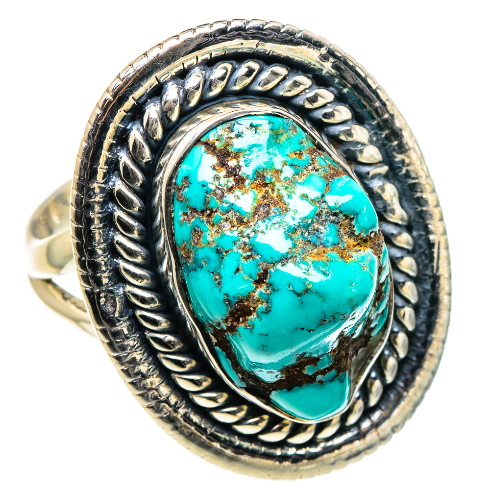 Tibetan Turquoise Rings handcrafted by Ana Silver Co - RING94622