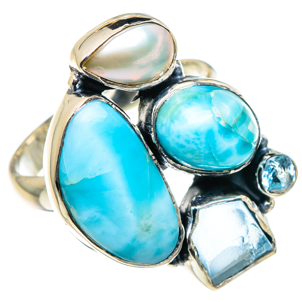 Larimar Rings handcrafted by Ana Silver Co - RING94672