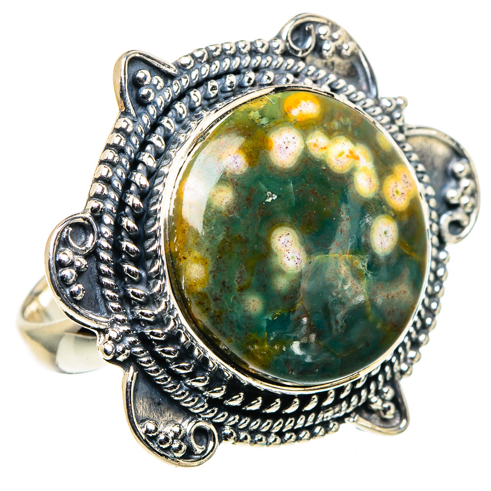 Ocean Jasper Rings handcrafted by Ana Silver Co - RING94724 - Photo 2
