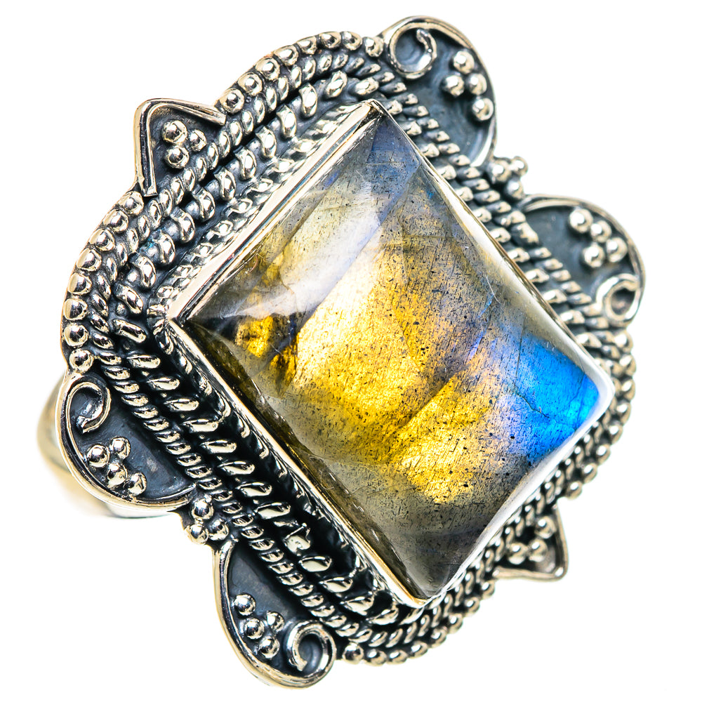 Labradorite Rings handcrafted by Ana Silver Co - RING94763