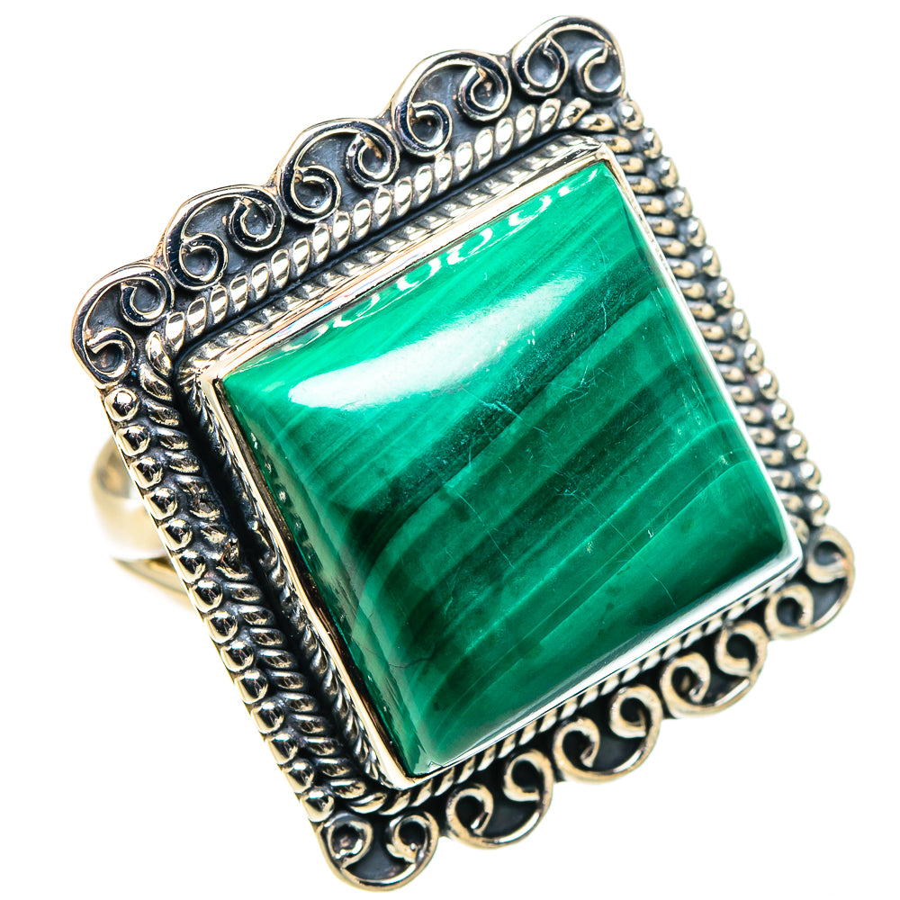 Malachite Rings handcrafted by Ana Silver Co - RING94775