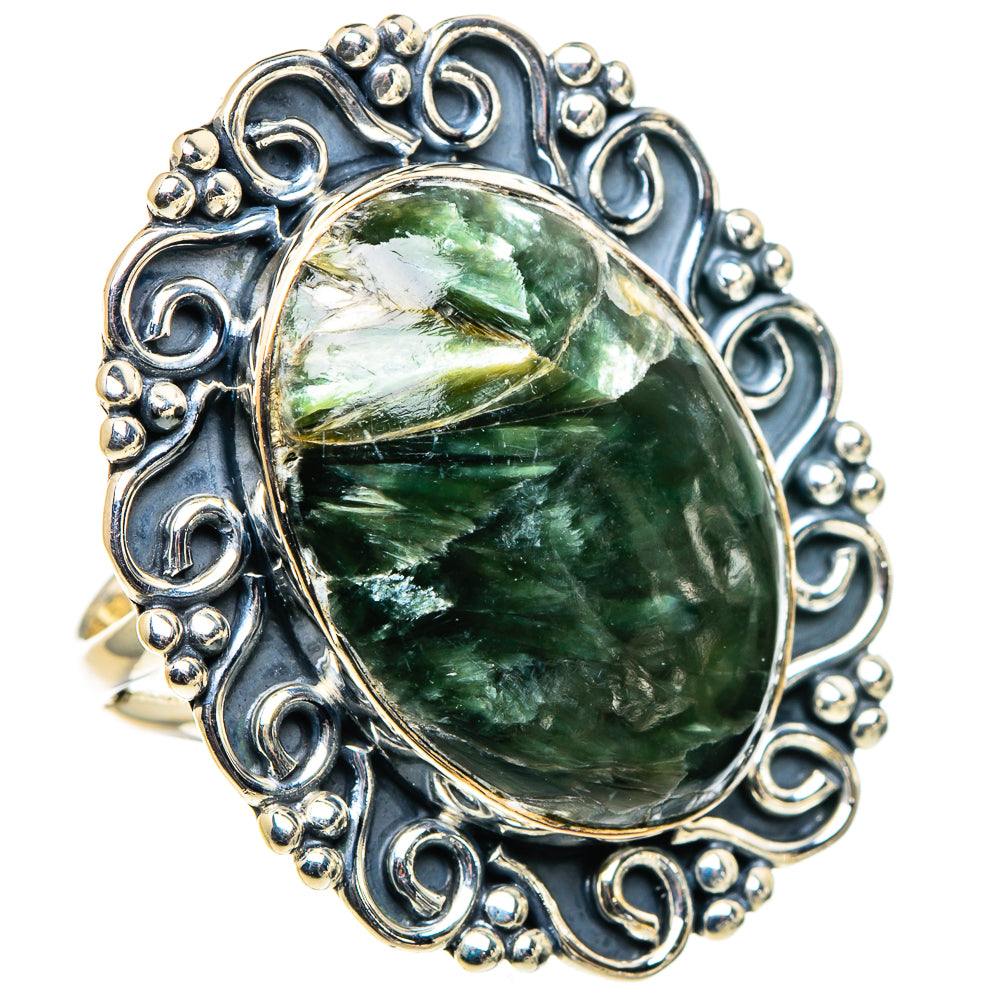 Seraphinite Rings handcrafted by Ana Silver Co - RING94778 - Photo 2