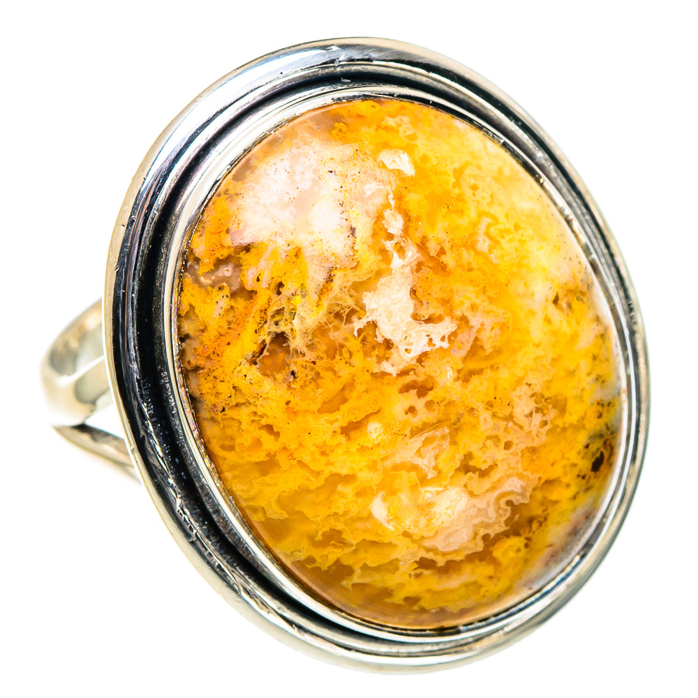 Plume Agate Rings handcrafted by Ana Silver Co - RING94797 - Photo 2