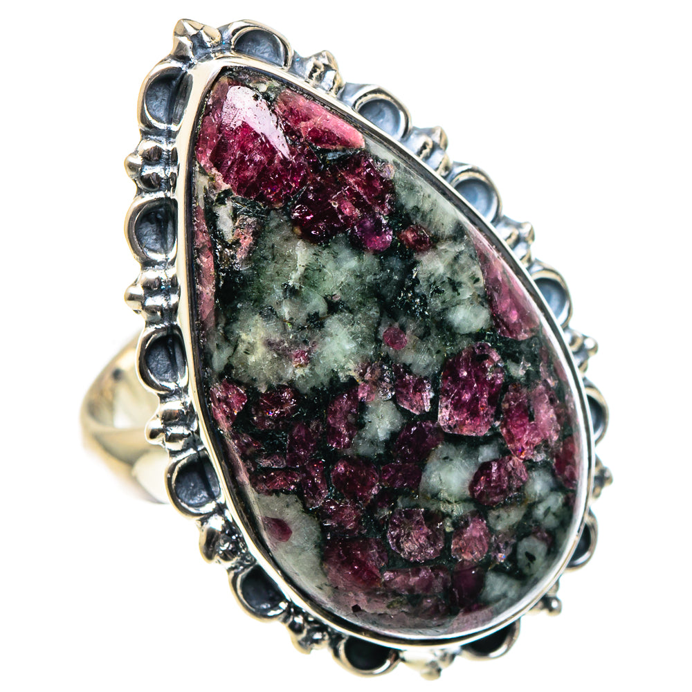 Russian Eudialyte Rings handcrafted by Ana Silver Co - RING94849
