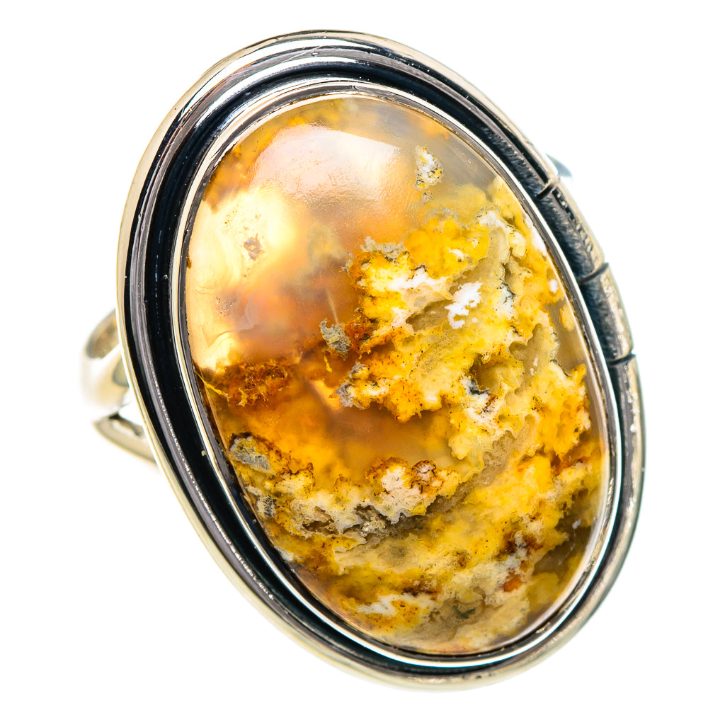 Plume Agate Rings handcrafted by Ana Silver Co - RING94927