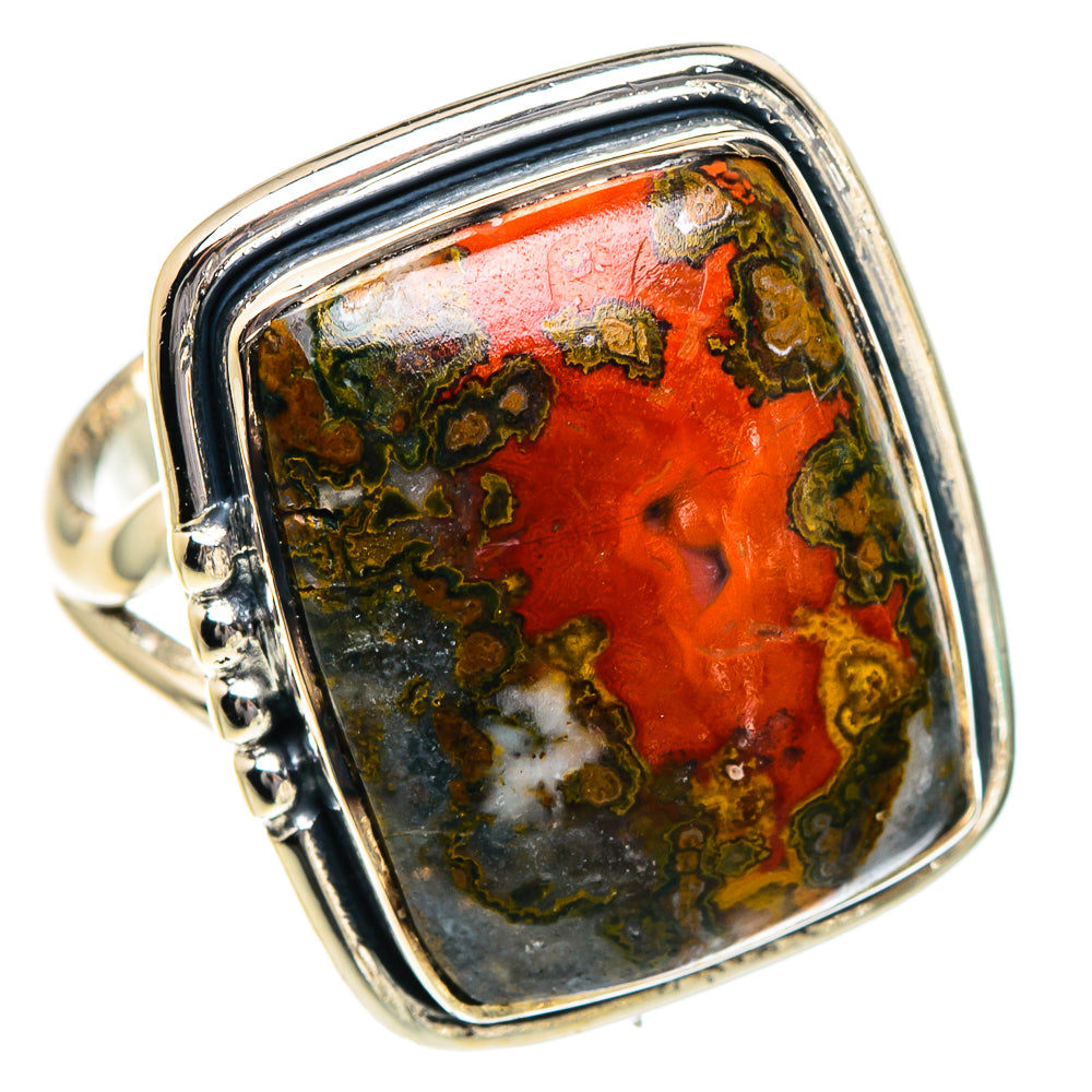 Morocco Agate Rings handcrafted by Ana Silver Co - RING94952