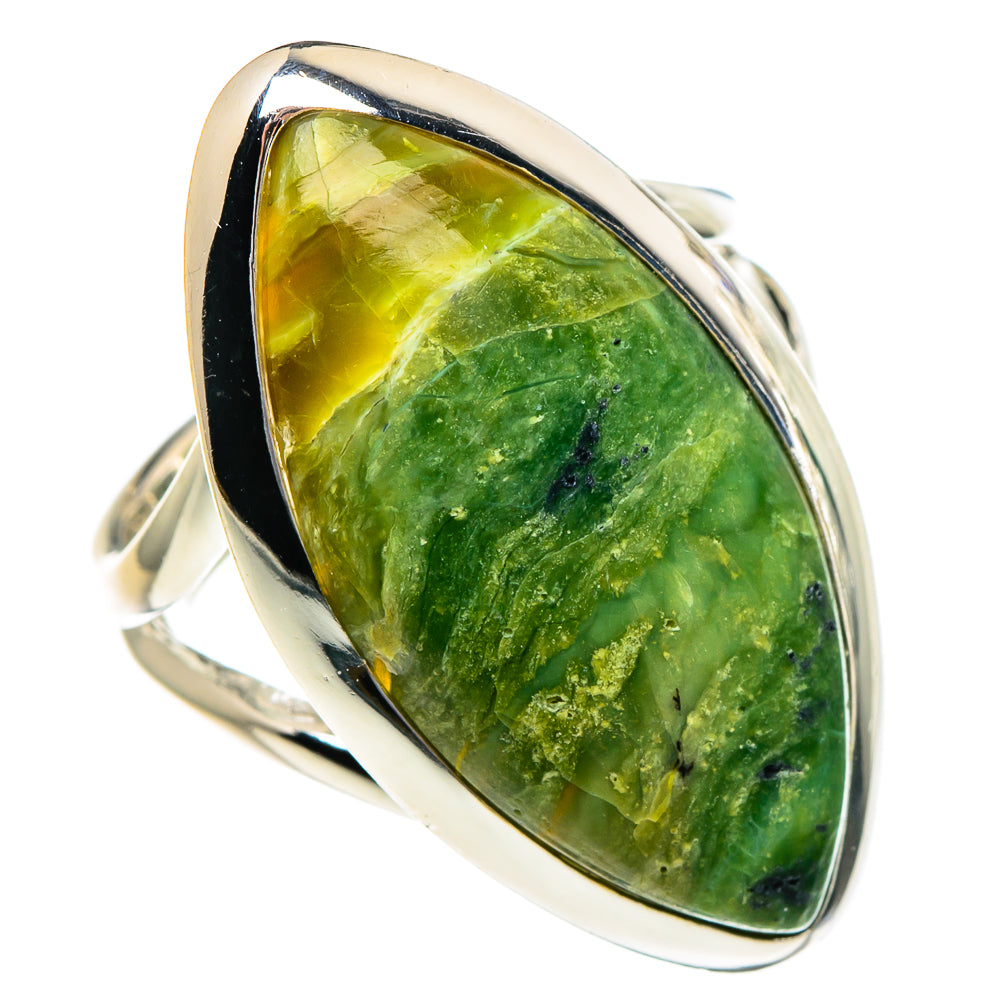 Australian Green Opal Rings handcrafted by Ana Silver Co - RING94978