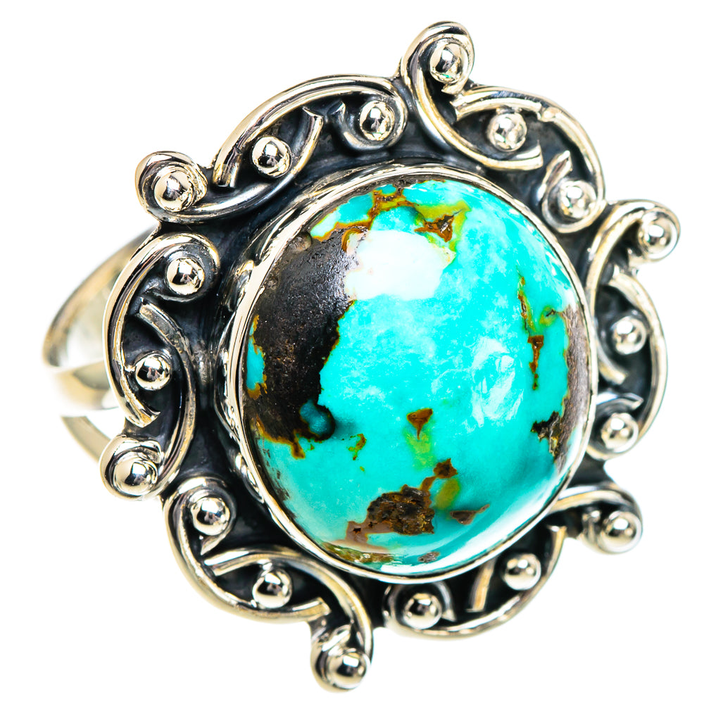 Tibetan Turquoise Rings handcrafted by Ana Silver Co - RING94999