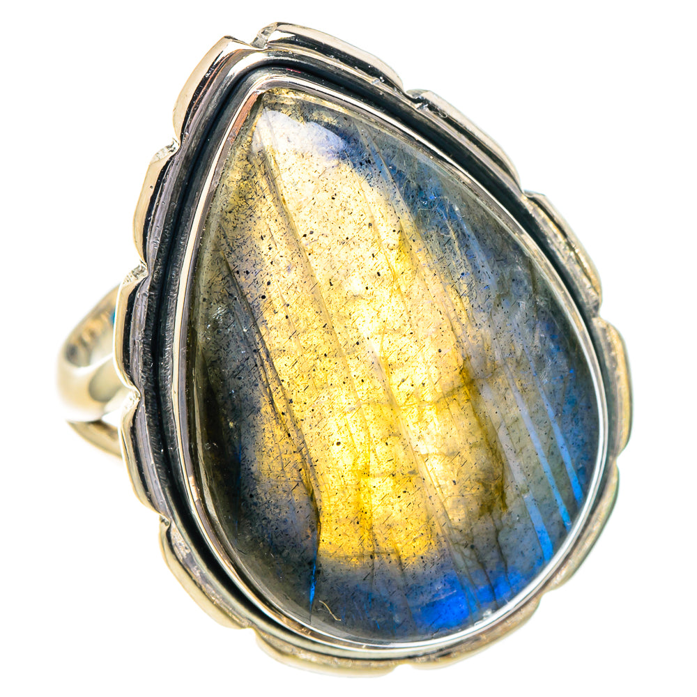 Labradorite Rings handcrafted by Ana Silver Co - RING95026