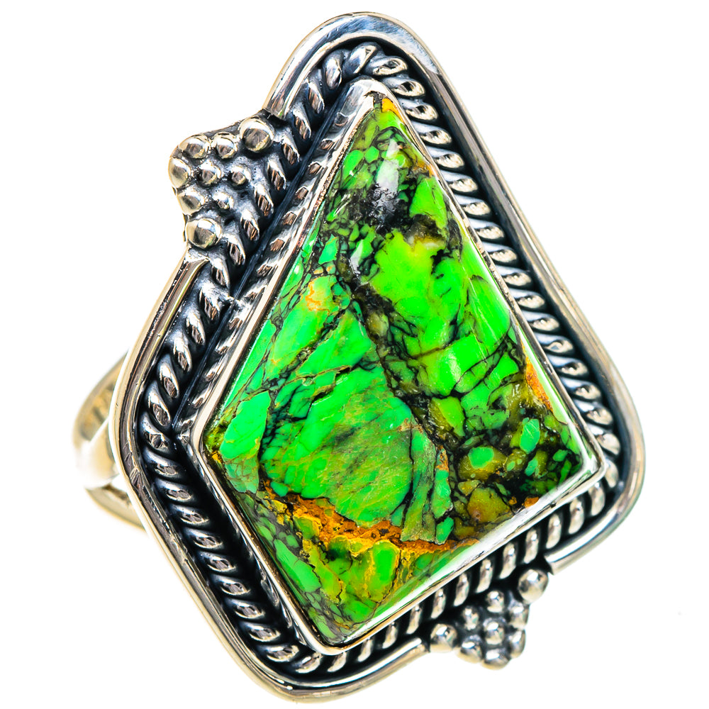 Gaspeite Rings handcrafted by Ana Silver Co - RING95032