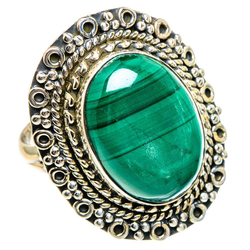 Malachite Rings handcrafted by Ana Silver Co - RING95039