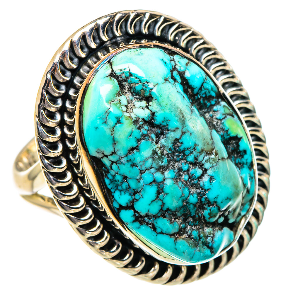 Tibetan Turquoise Rings handcrafted by Ana Silver Co - RING95081