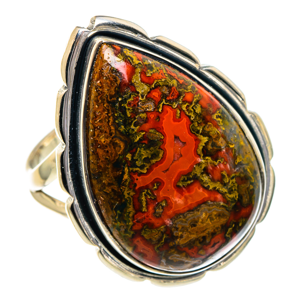 Morocco Agate Rings handcrafted by Ana Silver Co - RING95093