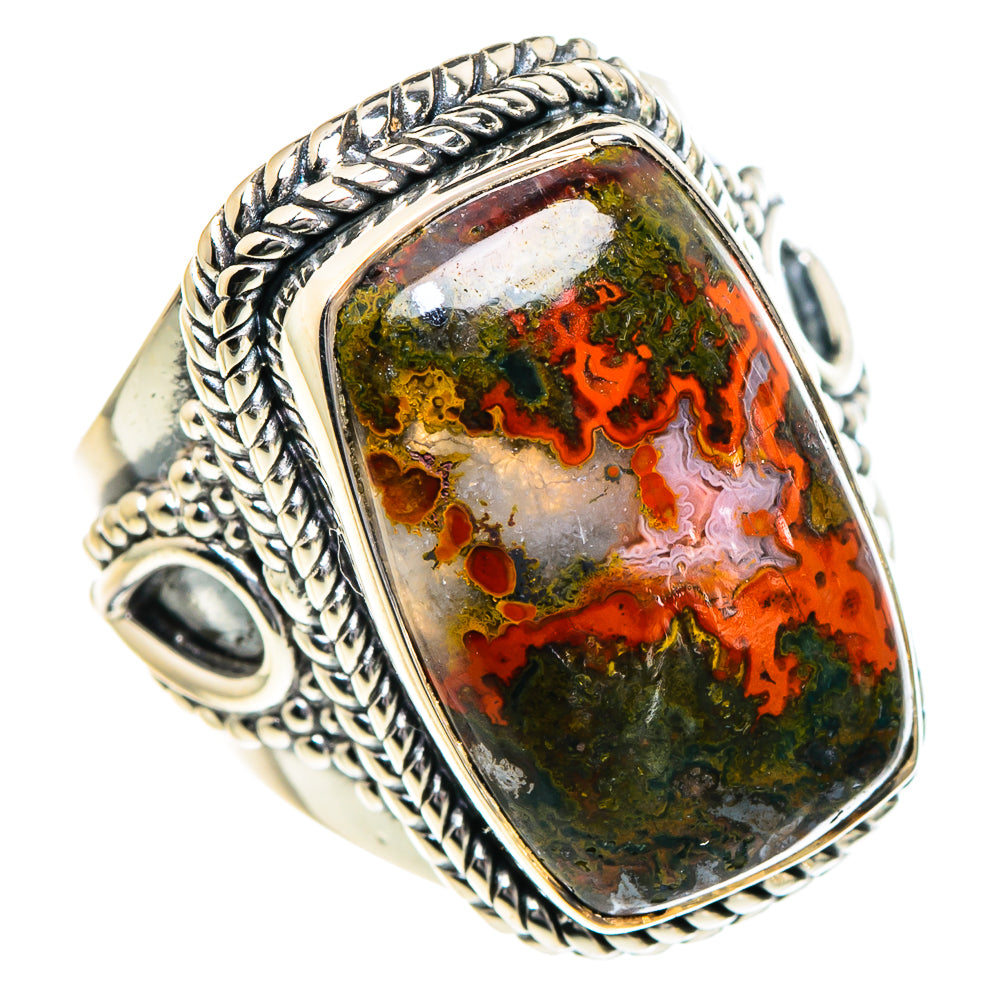 Morocco Agate Rings handcrafted by Ana Silver Co - RING95137
