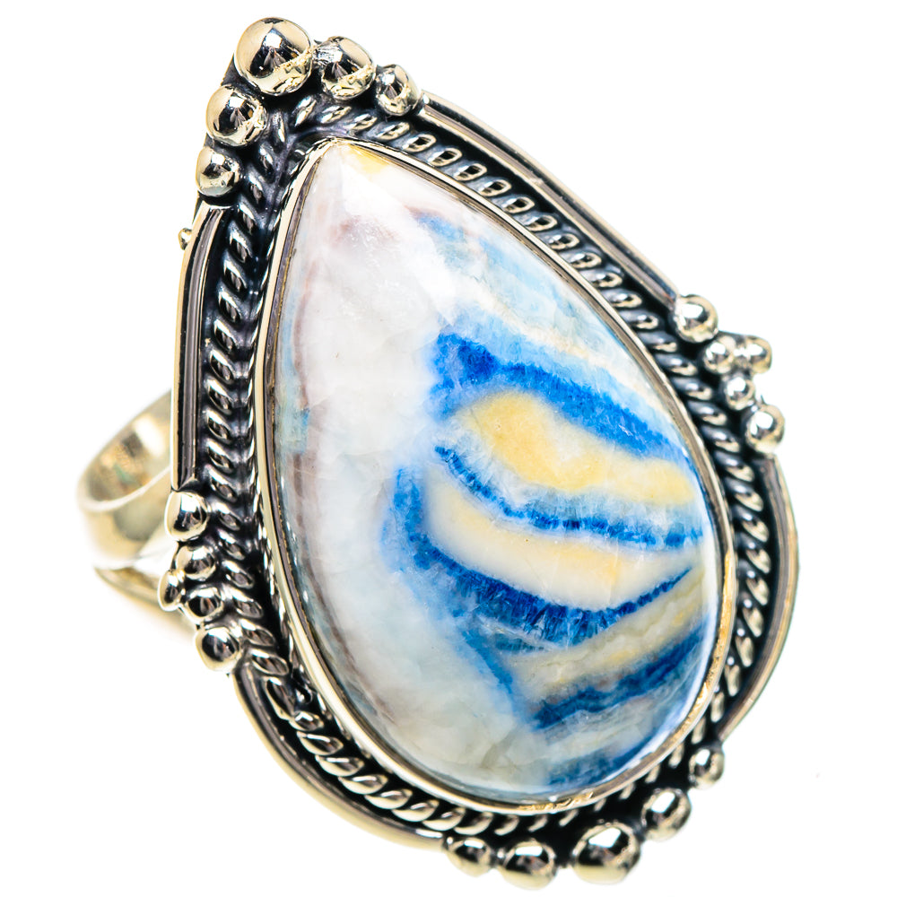 Blue Scheelite Rings handcrafted by Ana Silver Co - RING95161