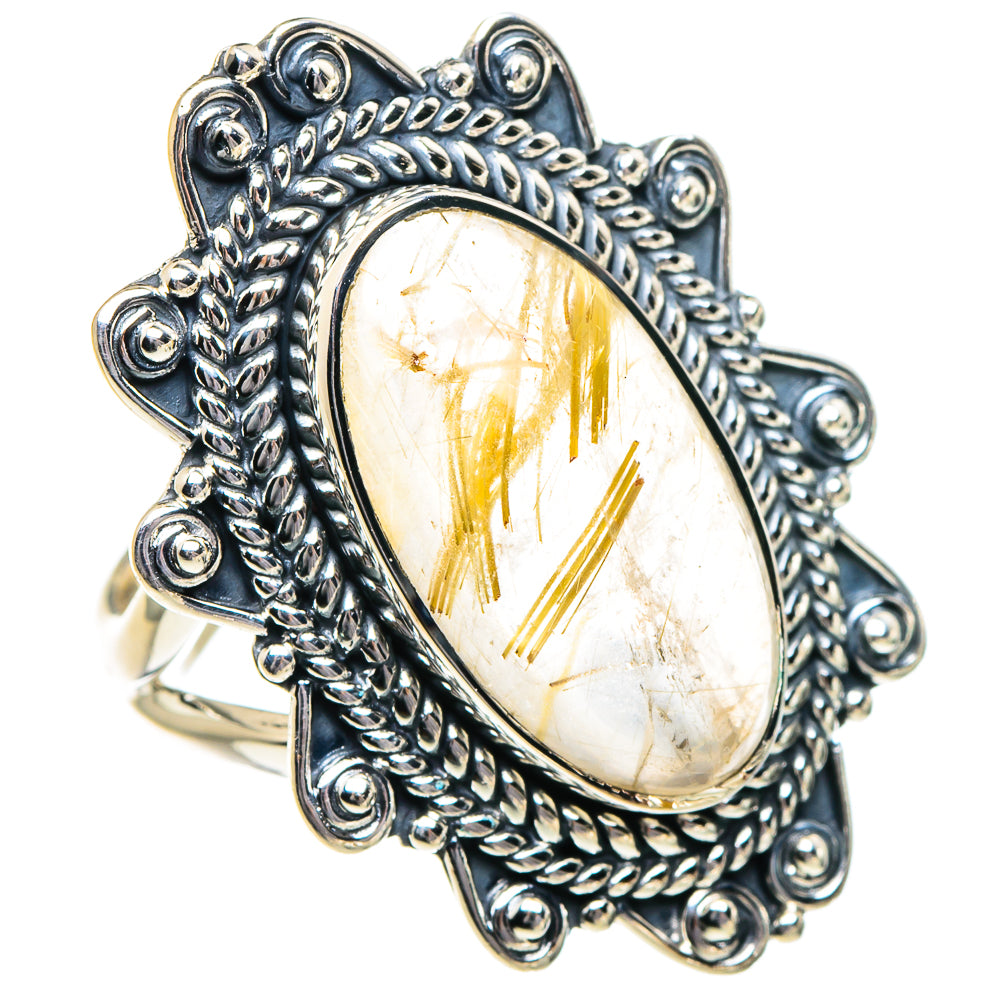 Rutilated Quartz Rings handcrafted by Ana Silver Co - RING95181