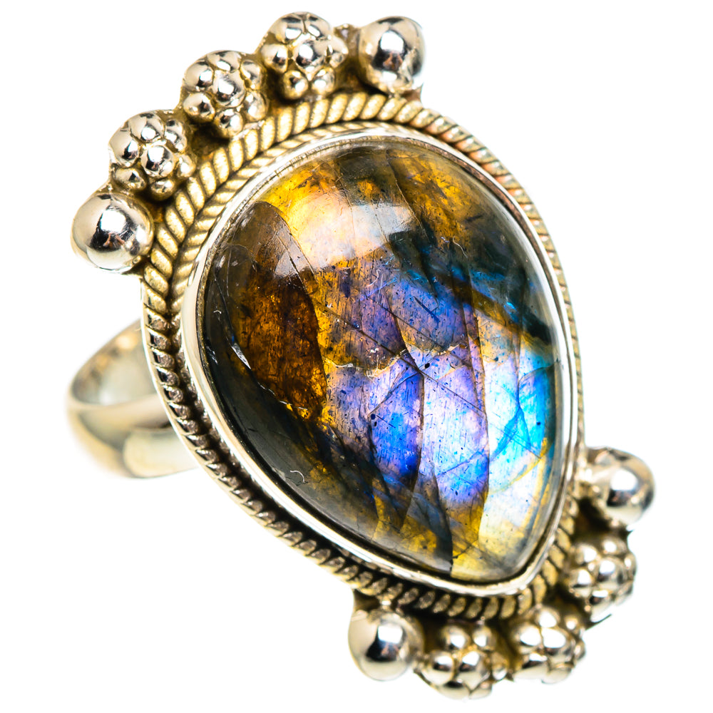 Labradorite Rings handcrafted by Ana Silver Co - RING95237