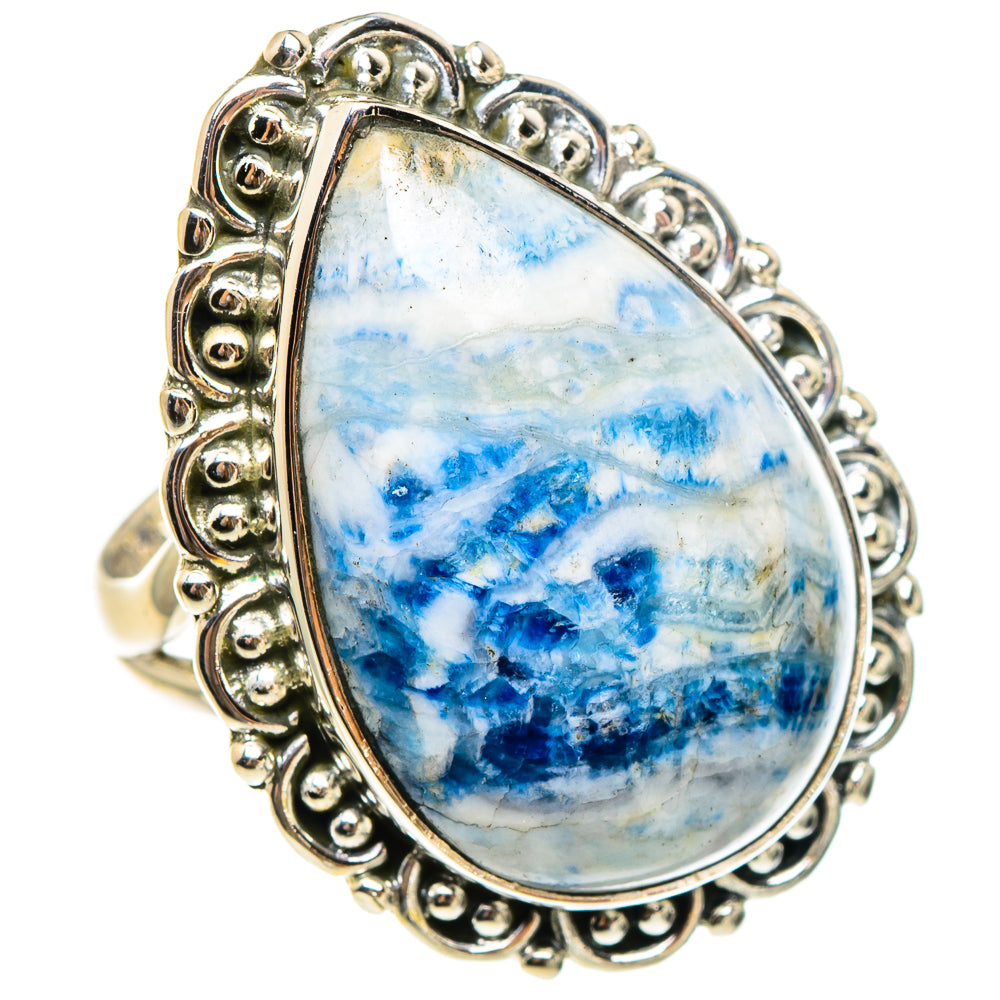 Blue Scheelite Rings handcrafted by Ana Silver Co - RING95346